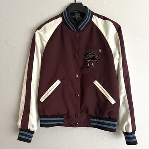 Coach Women’s Reversible Cloud Souvenir Bomber Jacket Size S